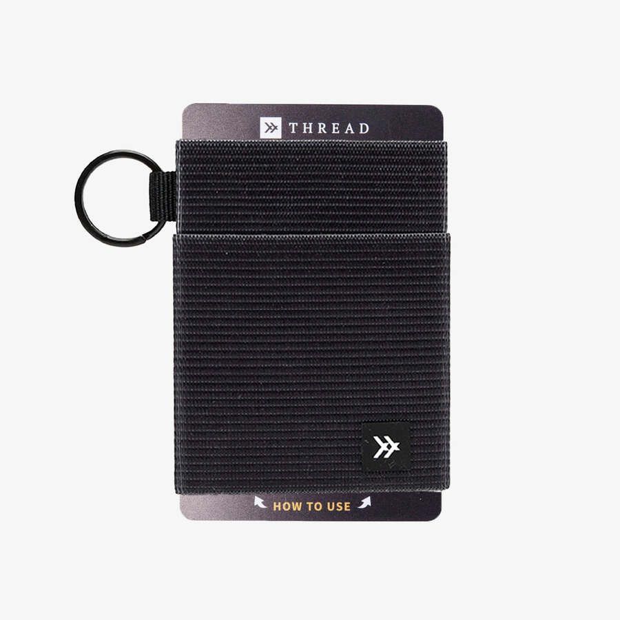 Thread Accessories Black Elastic Wallet