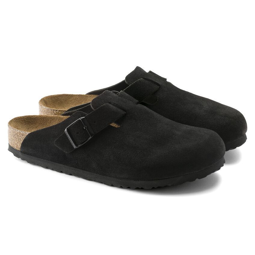Unisex Birkenstock Boston Soft Footbed Regular - Black