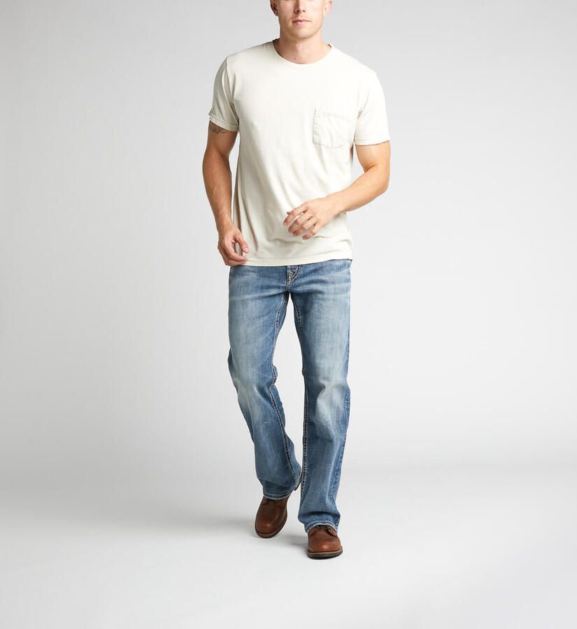 Men's Silver Craig Easy Fit Bootcut Jeans