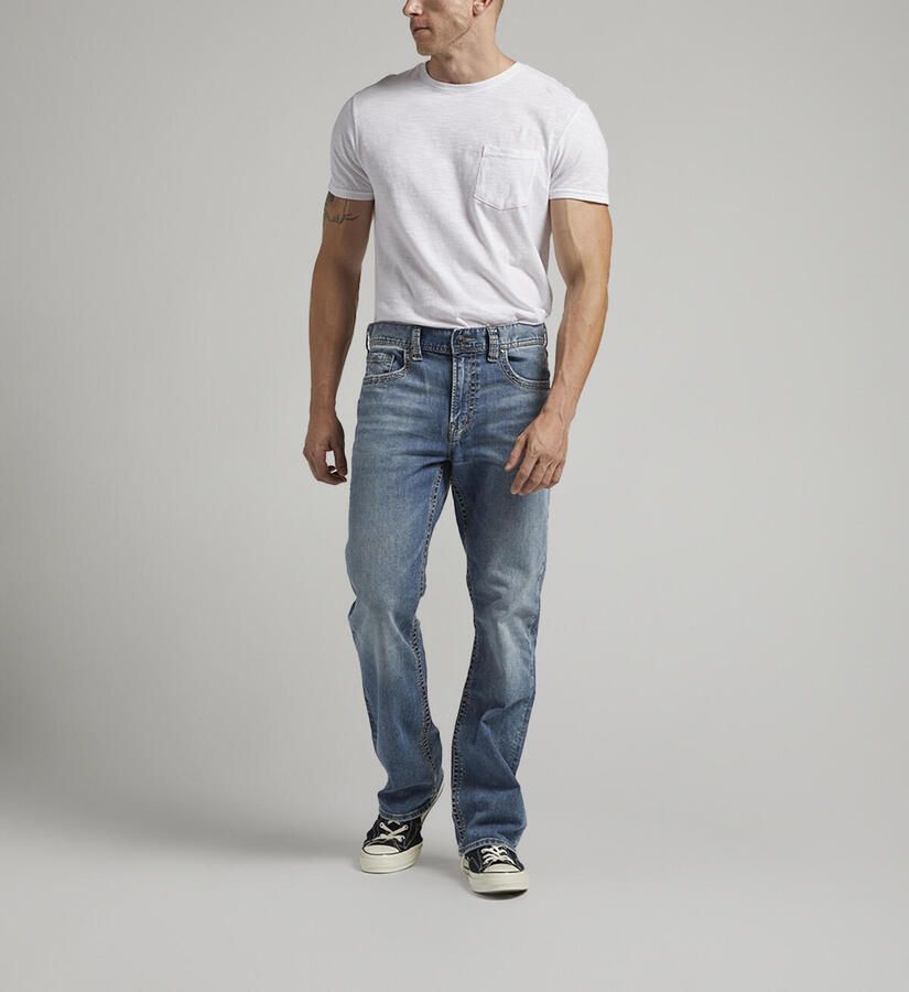 Men's Silver Craig Easy Fit Bootcut Jeans