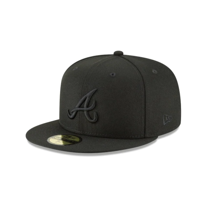 Men's New Era Blackout Basic 59FIFTY Fitted Atlanta Braves Cap