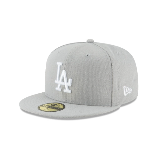 Men's New Era Grey Basic 59FIFTY Fitted LA Dodgers