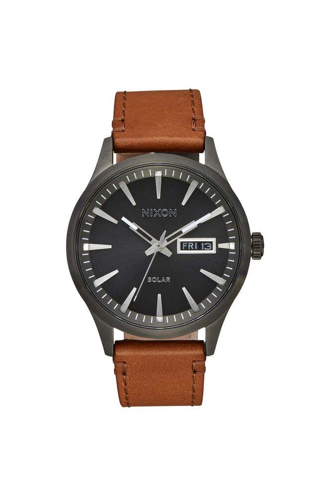 Nixon Sentry Solar Leather Watch